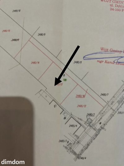 Działka budowlana 851 m2  Gołąb gm. Puławy.