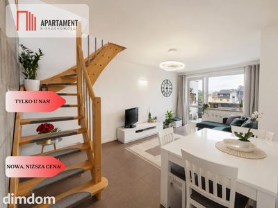 Mieszkanie dwupoziomowe 4-pokoje, balkon i garaż