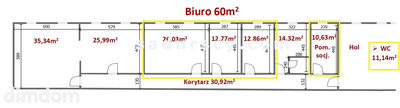 Biuro 60m2 z klimatyzacją, na pierwszym piętrze w Piasecznie, okolice Józefosławia. - 3