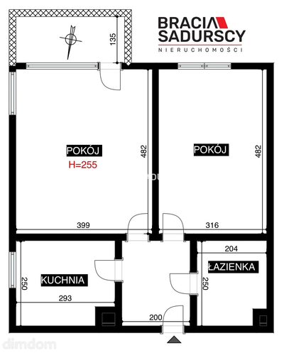 2 pok, 52,75m2, ul. Reduta, z miejscem postojowym - 2