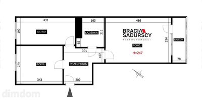 2 pok| 44,5m² |balkon |duża piwnica|ul. Komandosów - 3