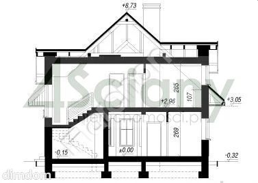 Do sprzedania dom wolnostojący w stanie surowym otwartym, posadowiony na działce o powierzchni 1000 m2 w Zaborówku, gmina Leszno. Na chwilę obecną na konstrukcji domu położono krokwie. - 4