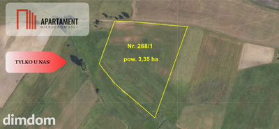 Tylko u Nas! Działka rolna o pow. 3,35 ha. - 2