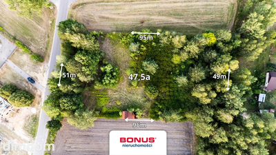 Działka 47,5ar - MPZP pod zabudowę jednorodzinną - 2