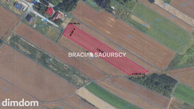Duża działka inwestycyjna pod Krakowem - 1,5 km od S7 (węzeł Widoma) | Potencjał przekształcenia | Opcja zakupu 8 414 m² gruntu - 3