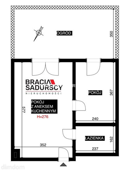 2 pokoje | 33 m² | ogródek 22 m² |garaż - 4