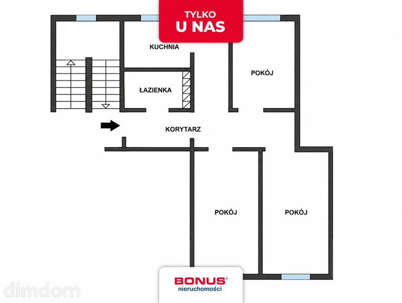 3 niezależne pokoje Osobna kuchnia z oknem - 114649745.jpg