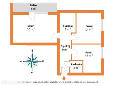 65,22 m² | 3 pokoje | Inwestycja lub dla rodziny - 5
