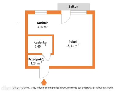 Słoneczne studio z balkonem blisko ASP - 2