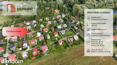 *Dobrcz ROD 600m2: murowany dom z kominkiem, media - 3