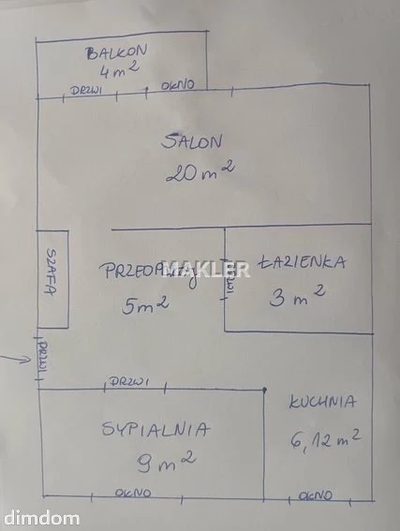 2 pokoje | 43 m² | I piętro | Balkon z widokiem | Fordon - 3