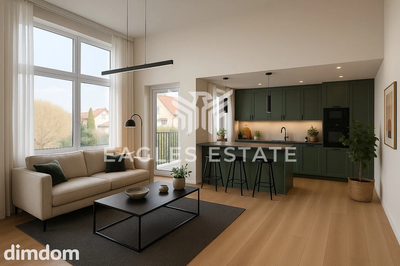 110 m² | Wysoki salon | Balkon 8 m² | Biała