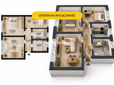 INWESTYCJA DO REMONTU |3 POKOJE | 62 m²| KLEPARZ |
