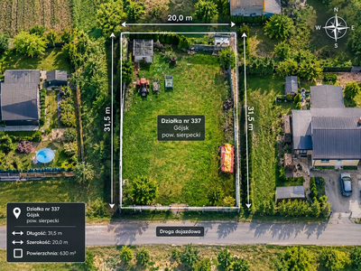 Działka budowlana 620 m² Gójsk - wszystkie media! - 2